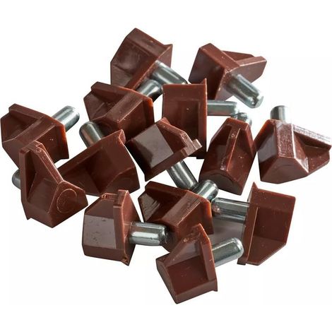 Supports d'étagère marron, paquet de 50, diamètre 5 mm, robustes (1/5)