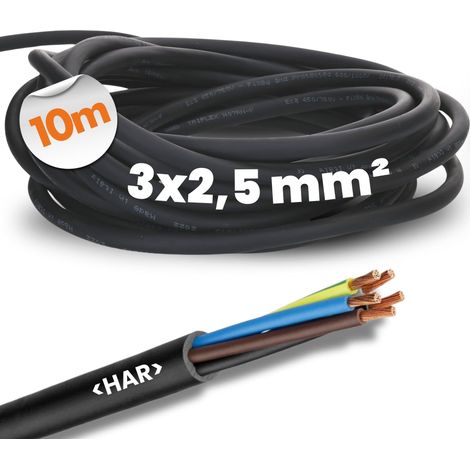 10 metri Lapp 1600118 H07RN-F 3G2,5mm² Cavo di gomma con conduttore di protezione verde-giallo 3x2,5mm (1/5)