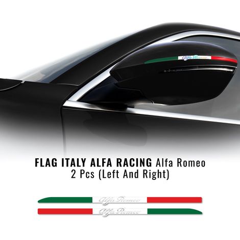Stripes Strisce Adesive Olografiche Tricolore Italia per Specchietti Alfa Romeo (1/5)
