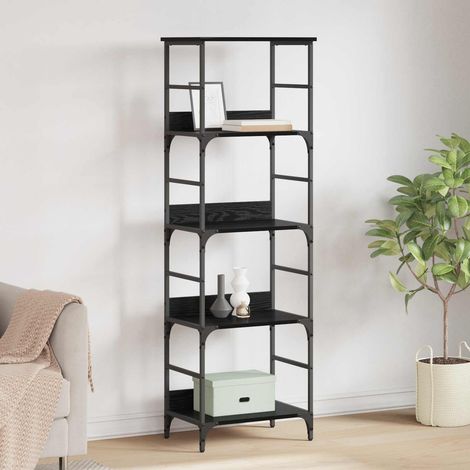 vidaXL  Bookshelf  Black Oak 50 x 33 x 153 cm Engineered Wood