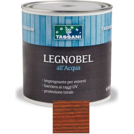 LEGNOBEL ALL'ACQUA 2,50 LT TASSANI IMPREGNANTE VERNICE PER LEGNO Mogano