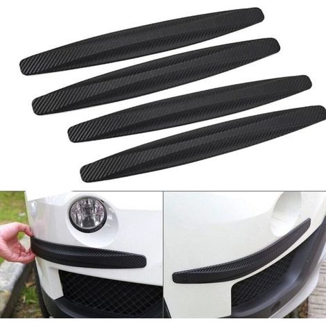 Lot de 4 bandes de protection anti-rayures adhésives universelles pour voiture Noir