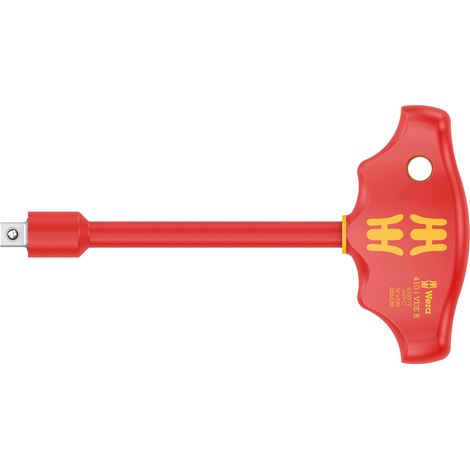 05005120001 410 i VDE B Tournevis isolé VDE à Manche en T pour Douilles, 3/8" x 130 mm Rouge (1/5)