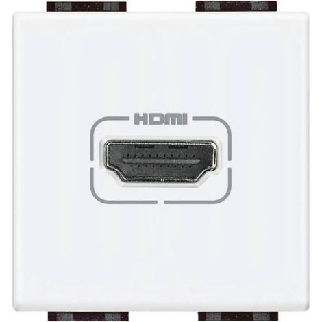 Legrand – Prise HDMI 2 modules N4284 – Couleur blanche – Indice de protection IP40 – Type de fixation encliquetage – Raccordement par vis