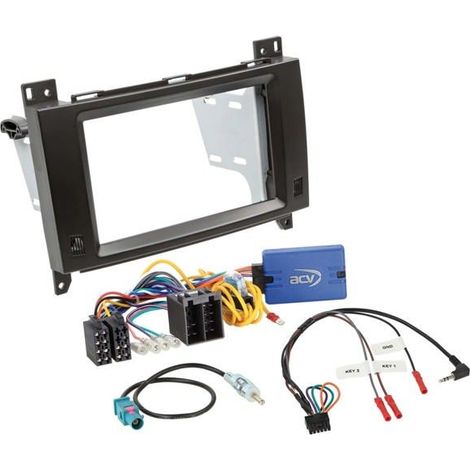 Kit 2-DIN Mercedes Vito 2014-2024 - Remplacement HU OEM - Couleur Noir - Antenne Passive
