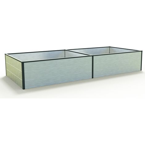 235 x 99 x 39 cm Hochbeet HALFSIZE, Aluminium eloxiert