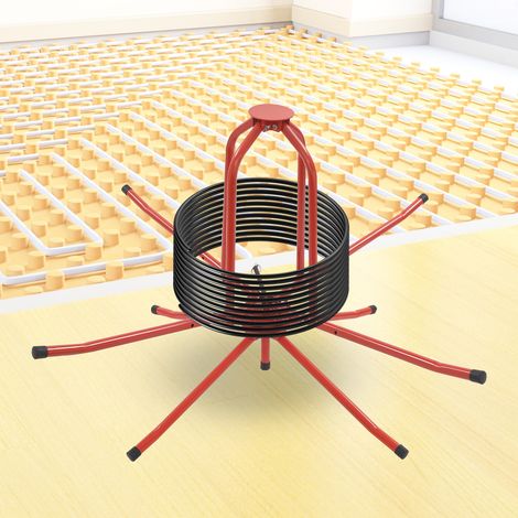 YISSALE -Dérouleur de tubes réglable avec sac de transport pour plancher chauffant, charge max. 200 kg, compatible tubes PEX et PERT (1/5)