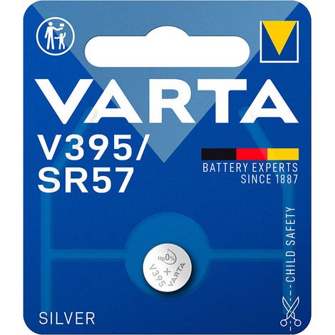 Micro Pile Bouton Varta Silver Sr57 - V395 1,55v (EMBALLAGE 1 Unit)  Ø9,5x2,73 Mm (1/2)