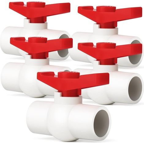 PVC-Kugelhähne, 25 mm Durchmesser, glatter Griff, Wasserdurchflussregelung, 1 MPa Druck (1/5)