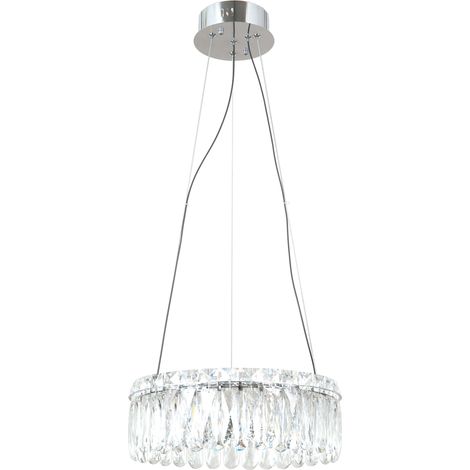 Lampadario glamour cristallo tondo Ø39 cromato LED 24W Italux (1/3)