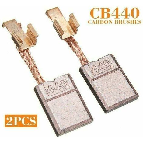 Balais de charbon pour moteur Makita CB-440 - Compatibles avec 18 DHP456, DDF456, BDF452, DTD14 (1/4)