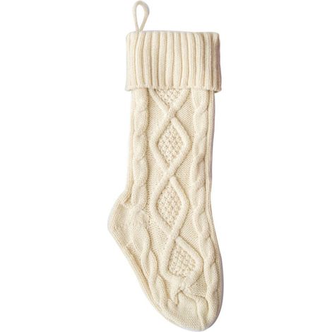 Calcetines Navideños - Punto Clásico con Cable - Para Chimenea - 1 Unidad (1/5)
