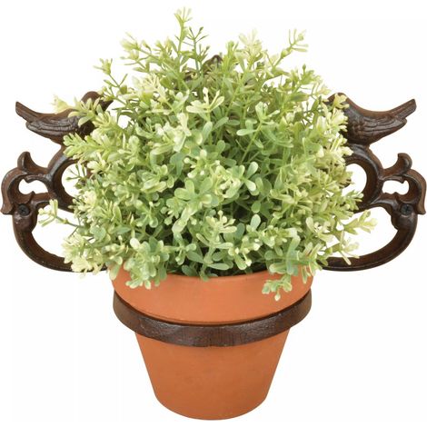 Esschert Design Wand - Blumentopfhalter mit Vogelmotiv - Gusseisen (1/3)
