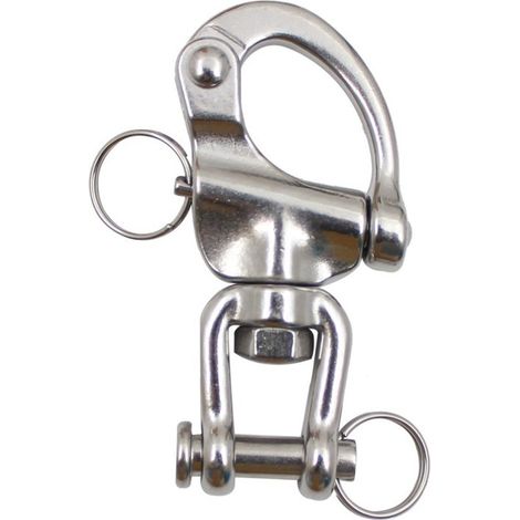 Angelhaken für die Marine, Edelstahl, multifunktionaler Federhaken, Schnellverschluss, Tragkraft 650 kg (1/4)