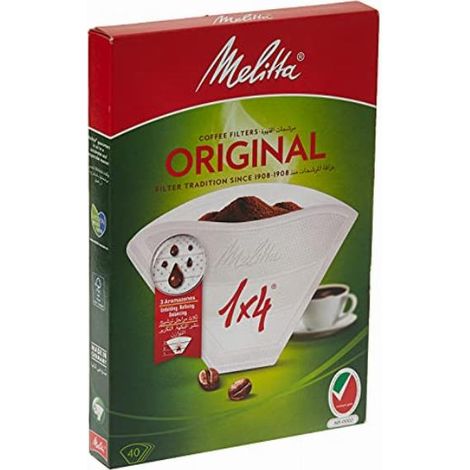 Filtro caffè Melitta 1-4 tazze 40 unità.