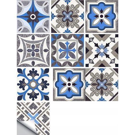 Set di 10 pannelli autoadesivi in PVC effetto patchwork, 20x20 cm, zm-06-039 (1/5)