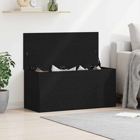 Aufbewahrungsbox Schwarz Eichen-Optik 100 x 42 x 46 cm