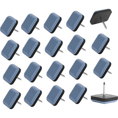 25 pièces Patins de Meubles en Téflon 25mm Auto-adhésif Patin Glisseur avec Clous pour Meuble Patins Autocollants pour Chaises et Fauteuils (1/5)