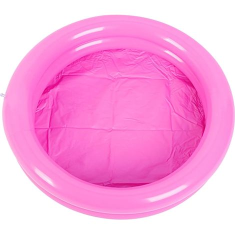 Mini piscine gonflable pour bébé, pataugeoire pour bébés, 2 anneaux avec sécurité gonflable, motifs animaux marins, pour l'intérieur et l'extérieur, filles et garçons, jardin (rose) (1/4)