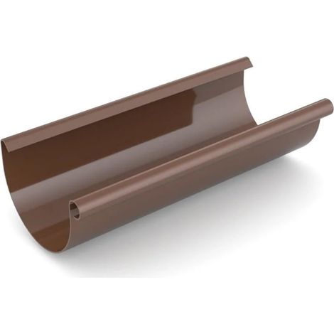 Gouttière PVC Marron 2m, Système 125 – Évacuation Durable (1/2)