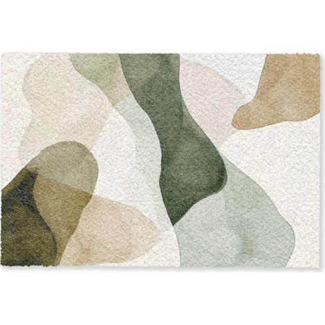 FELPUDO Japandi - Abstracto - Verde 60x40 cm (1/5)