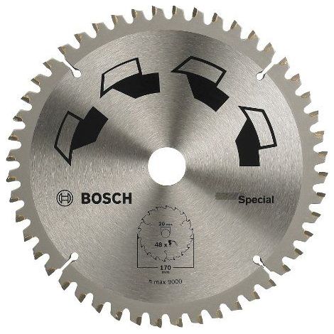 Bosch 1x Lame de Scie Circulaire Special (pour Bois, Metaux non ferreux, Plastique, O 170 x 2.5/1.8 x 20/16 mm, 48 Dents, FT, avec 1x Bague de Reduction 16 mm, Accessoire Scie Circulaire) (1/3)