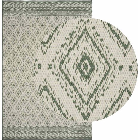 Area Rug Natural and Green 160 x 230 cm PET vidaXL (1/4)