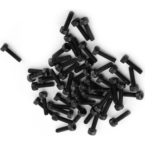 Jeu de 50 vis à tête hexagonale creuse M3 noires (M312mm, entièrement filetées) (1/5)