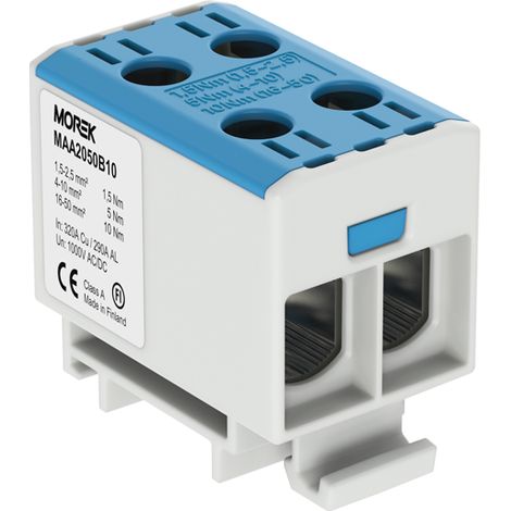 Blauer Schienenverbinder 2x1,5-50mm Morek MAA2050B10 (1/3)