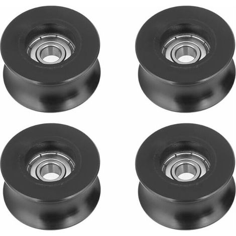 Riemenscheibe, 4 Stück 0840UU U-förmige Rollenführungsrolle, U-Typ, Nut 8 x 40 x 20,7 mm