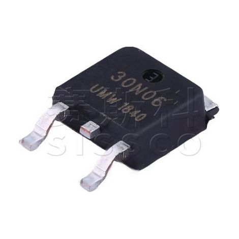 Original neuer UMW 30N06 TO-252 60V/25A N-Kanal-MOSFET (Feldeffekttransistor) elektronisches Bauteil, 5 Stück pro Packung.