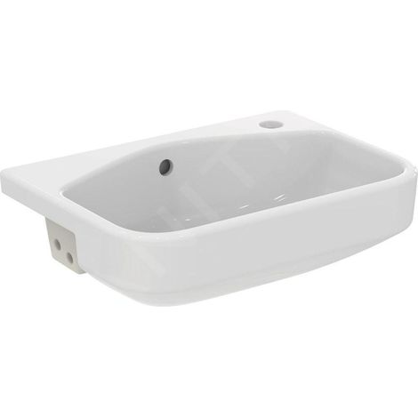 Ideal Standard i.Life S - Lavabo semi-encastrable, 500x360 mm, avec trop-plein, trou pour robinetterie à droite, blanc T458801 (1/5)