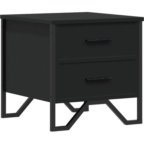 Maison Exclusive - Nachttisch Schwarz 40x41x40 cm Holzwerkstoff