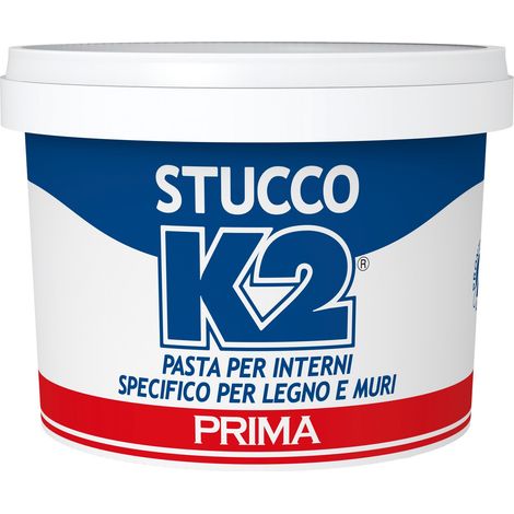 1 kg di K2 stucco riempitivo in pasta a spatola adesivo bianco per rasature (1/2)