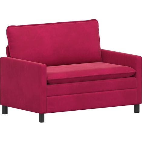 Sofá Rojo vino 126 x 81 x 87,5 cm Terciopelo vidaXL