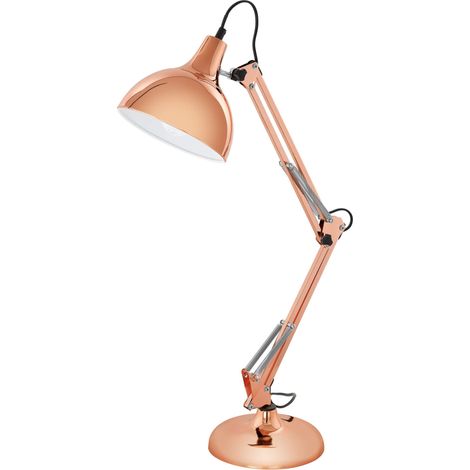 Lampada Da Tavolo Minimal Borgillio Acciaio Rame 1 Luce E27 (1/5)