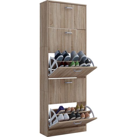 Sipos XL Schuhschrank 5 Schubladen Sonoma-Eiche dekor.