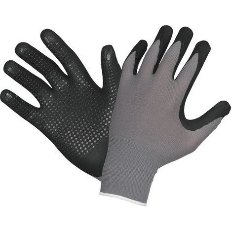 HASE SAFETY GLOVES Arbeitshandschuhe mit Noppen, Padua Grip, EN 388, EN 420, Größe 11, grau/schwarz (1/3)