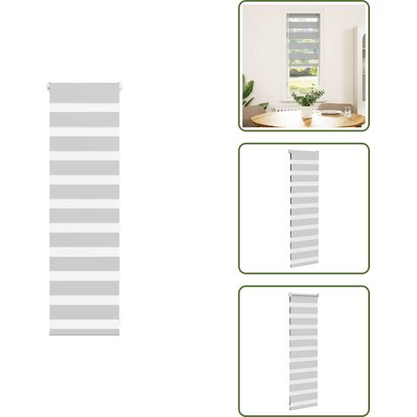 Zebrarollo Hellgrau 50x100 cm Stoffbreite 45,9 cm Polyester - Zebra-Jalousie - Zebra-Jalousien - Zebra-Rollo - Doppelrollo (1/5)