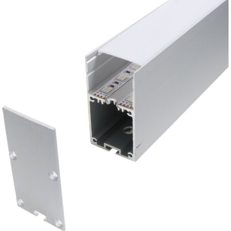 Perfil de Aluminio Fint 12/24V/220V 2 metros – Opcional Colgante  Opal   IluminaShop
