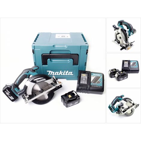 Sega circolare a batteria Makita DHS 630 RMJ 18 V 165 mm in Makpac con 2x batteria 4,0 Ah + caricabatterie
