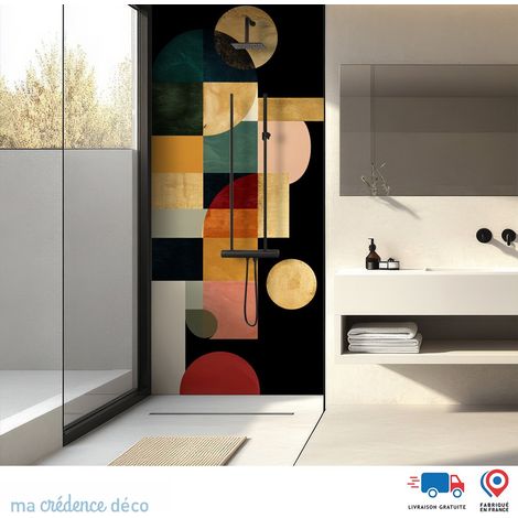 Panneau de douche : Constellation Silencieuse 1 - Couleur noir - Alu composite - 90 - 245 (1/3)