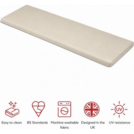 SP 3 Seater Bench Pad Cushion - L143 x W48 x H6 cm - Natural