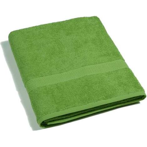 CALEFFI Telo Bagno in Cotone Minorca Standard Spugnissima Tinta Unita Verde
