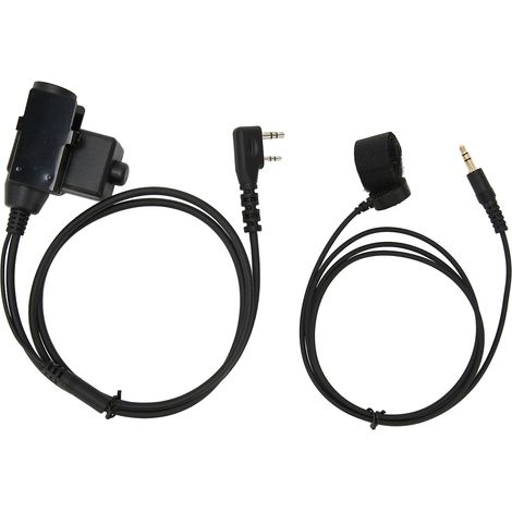 Adaptateur U94 PTT bouton push-to-talk pour talkie-walkie, connecteur casque militaire de remplacement compatible BAOFENG UV-5R (1/5)