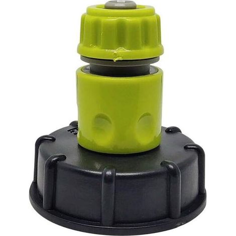 Adaptateur de robinet de réservoir IBC connecteur de tuyau d'arrosage adaptateur de tuyau d'eau en plastique remplacement de tuyau (1/5)