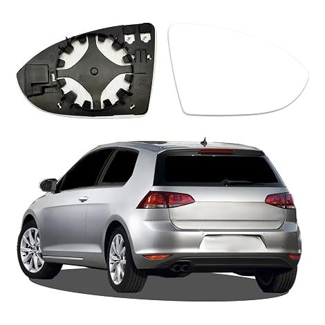 Golf 7 Mirror Glass Mirror Glass Mirror, Mirror Glass Replacement, Car Mirror Lens with Heating, Adjustable Outer Mirror (5G0 857 521) Right (1/5)