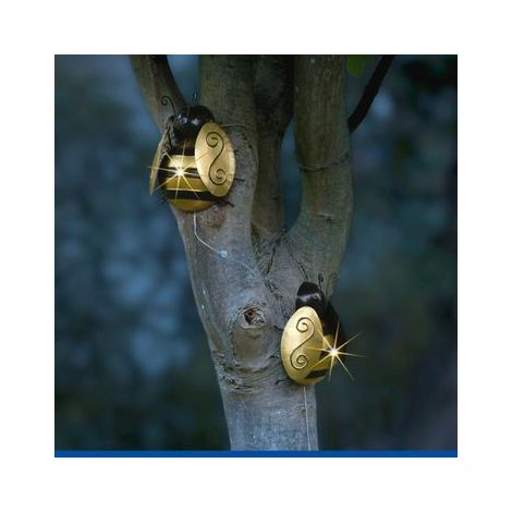 Lampes solaires abeilles LED, décoration de jardin, ensemble de 2 pièces (1/5)