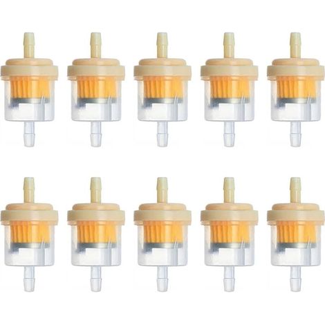 10Pcs Magnetic Cartridge Filter for Removing Gasoline Impurities, Quick Fuel Gasoline Filter for Motorcycle Lawn Mower Lawn Tractor (1/4)