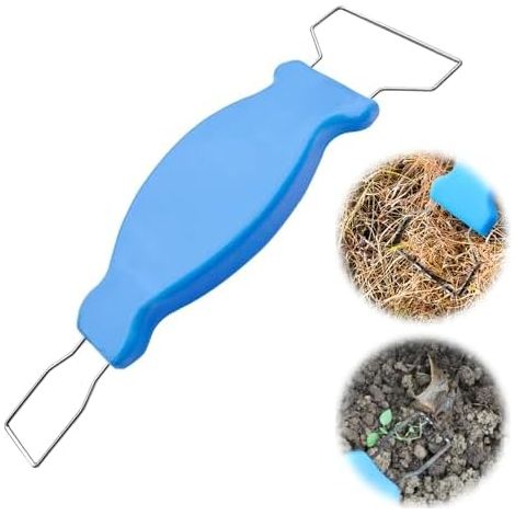 CSPARKV 25.3 × 7.3 CM Weed Puller Portable Manual Weeder Weed Puller Garden Tool Manual Weeders for Weeding Loosening Gift for Gardeners (Blue) (1/5)